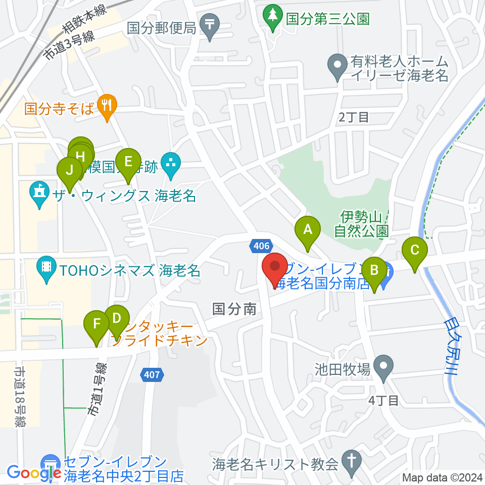 FMカオン周辺のファミレス・ファーストフード一覧地図