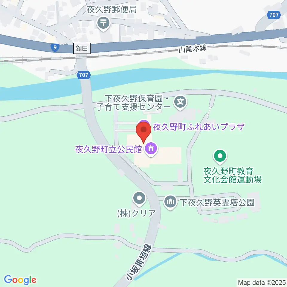 夜久野ふれあいプラザ周辺のファミレス・ファーストフード一覧地図