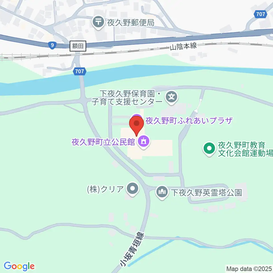 夜久野ふれあいプラザ周辺のファミレス・ファーストフード一覧地図