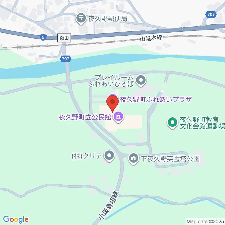 夜久野ふれあいプラザ周辺のファミレス・ファーストフード一覧地図