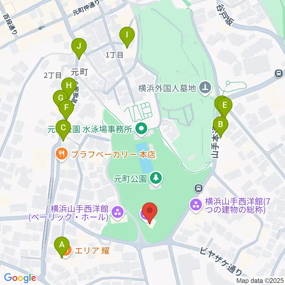 エリスマン邸周辺のファミレス・ファーストフード一覧地図