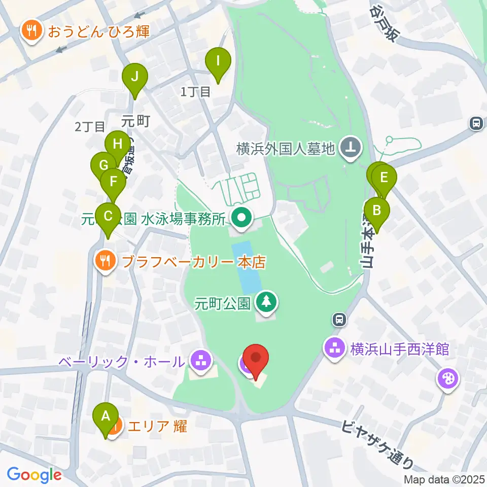 エリスマン邸周辺のファミレス・ファーストフード一覧地図