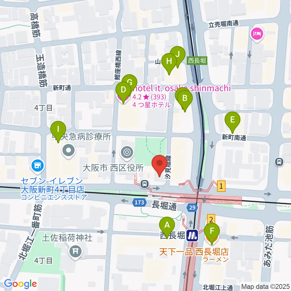 細野ビルヂング周辺のファミレス・ファーストフード一覧地図