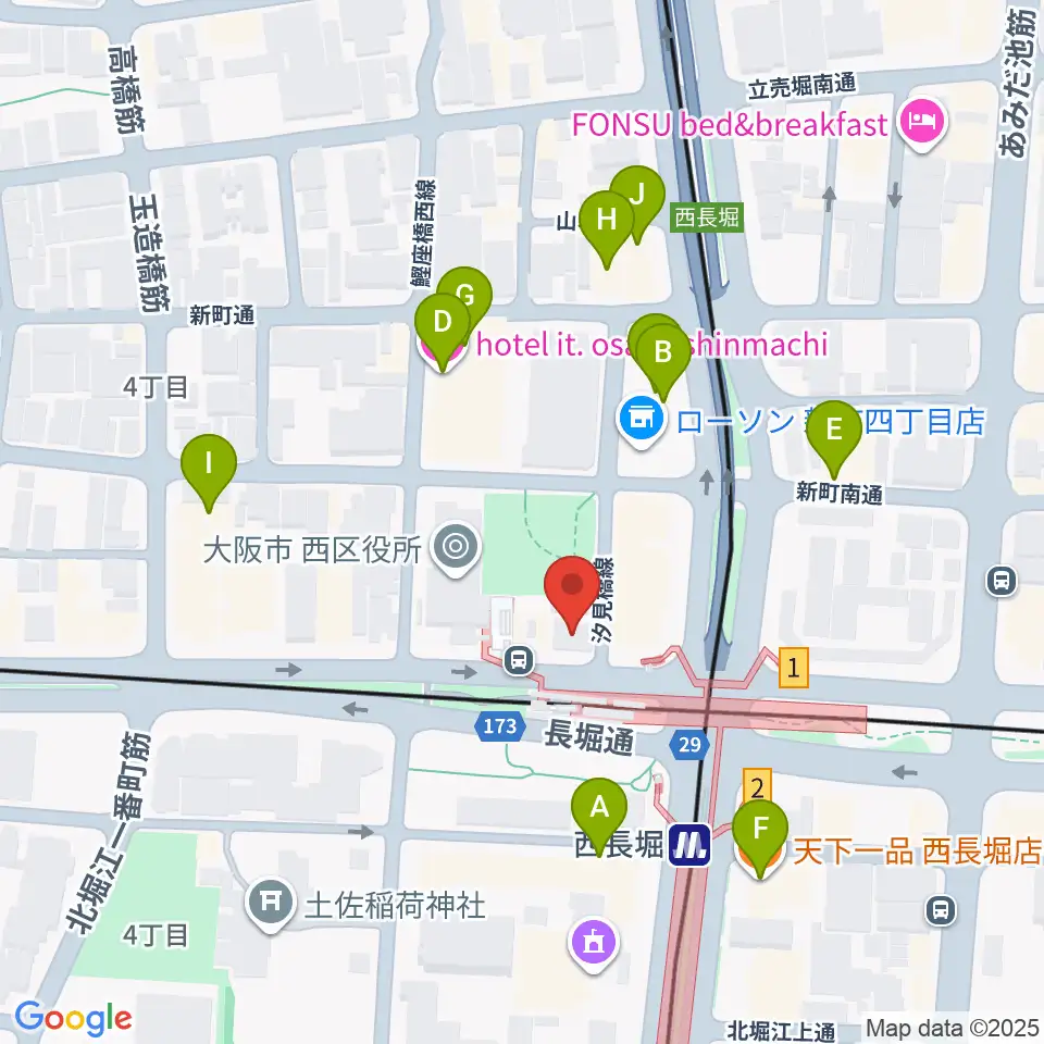 細野ビルヂング周辺のファミレス・ファーストフード一覧地図