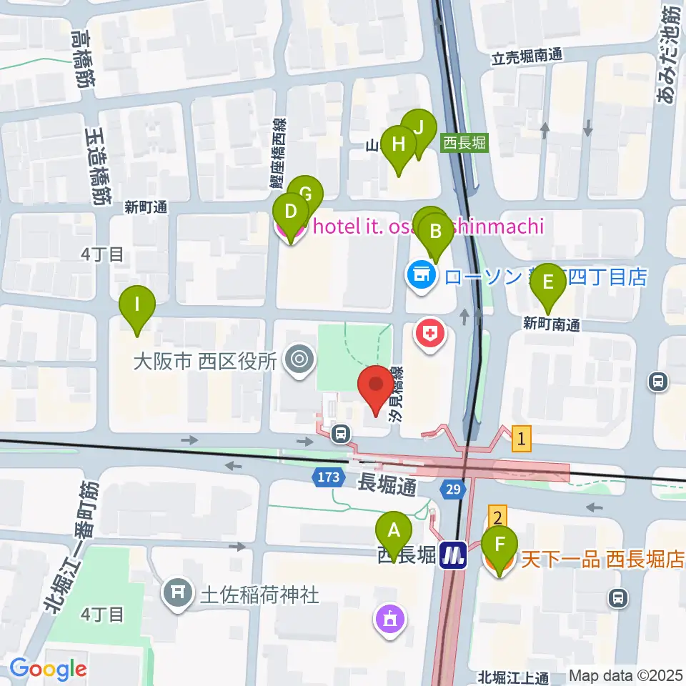 細野ビルヂング周辺のファミレス・ファーストフード一覧地図