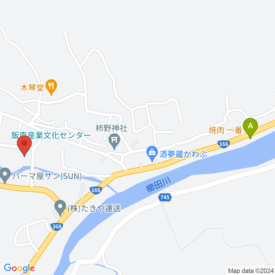 飯南産業文化センター周辺のファミレス・ファーストフード一覧地図