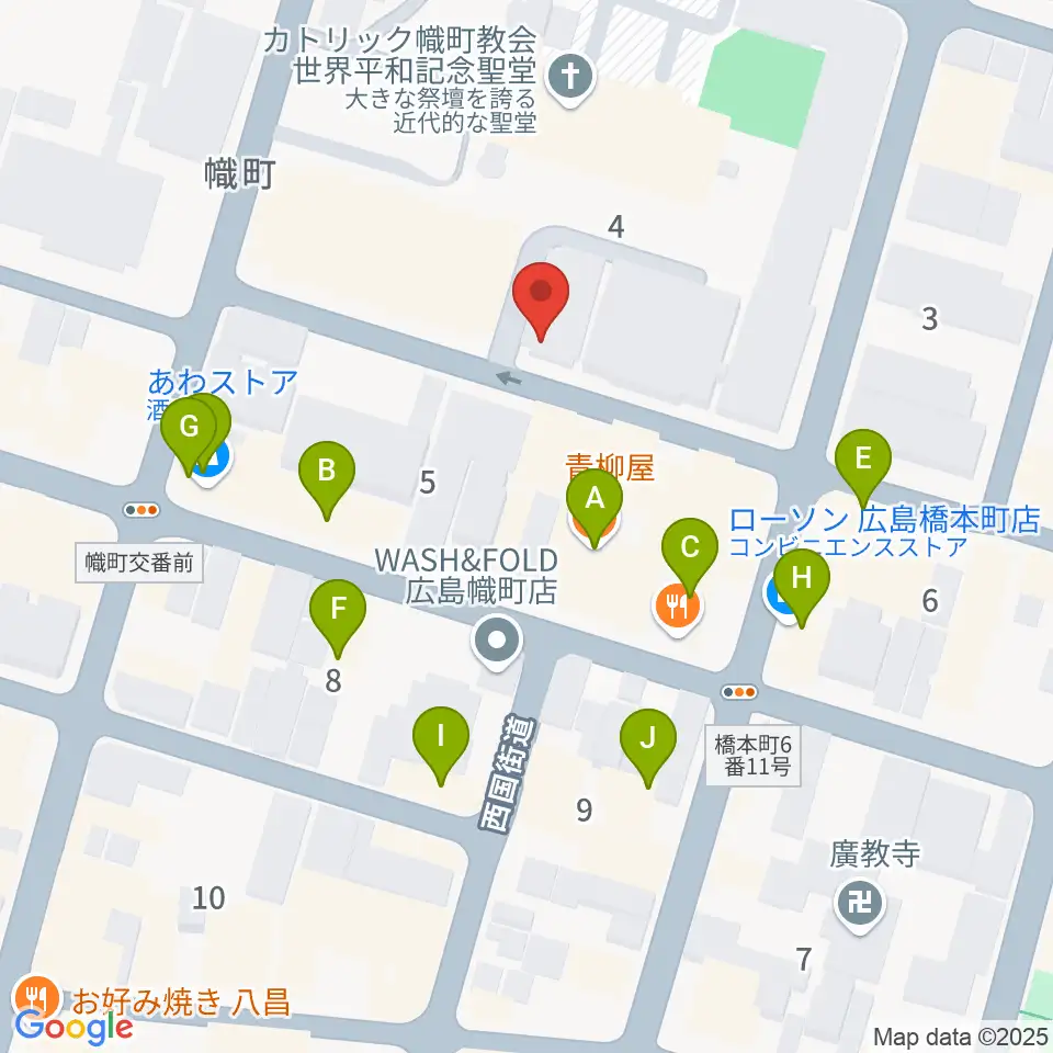 エリザベト音楽大学セシリアホール周辺のファミレス・ファーストフード一覧地図