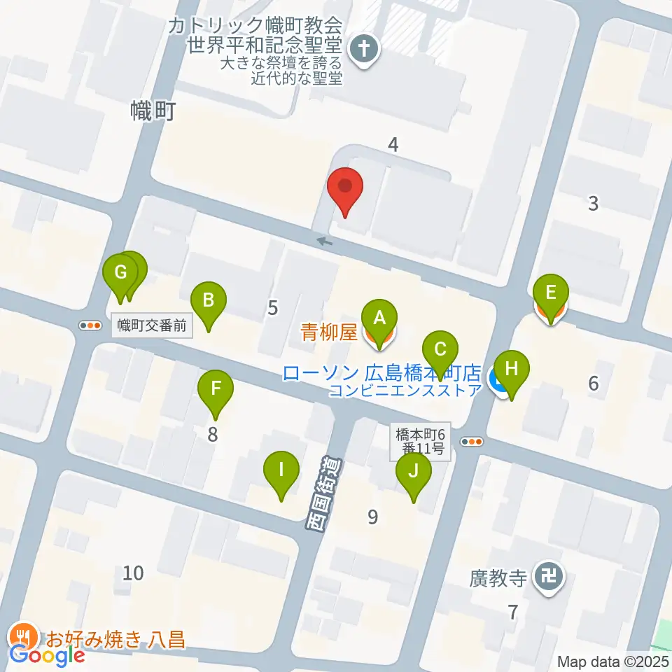 エリザベト音楽大学セシリアホール周辺のファミレス・ファーストフード一覧地図