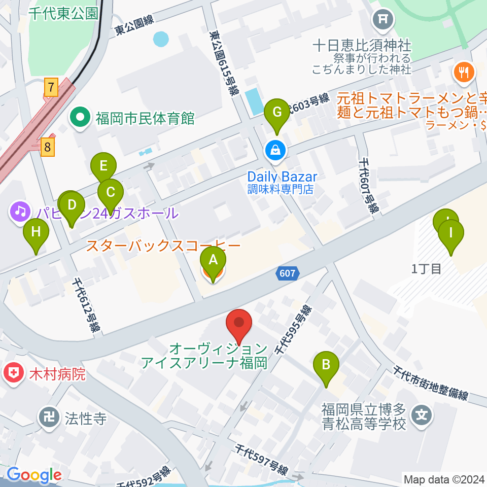 パピオビールーム周辺のファミレス・ファーストフード一覧地図