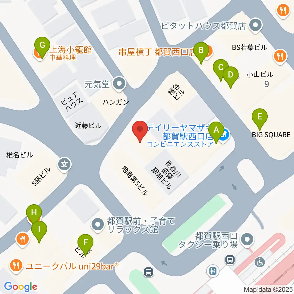 アイバ楽器 都賀センター周辺のファミレス・ファーストフード一覧地図