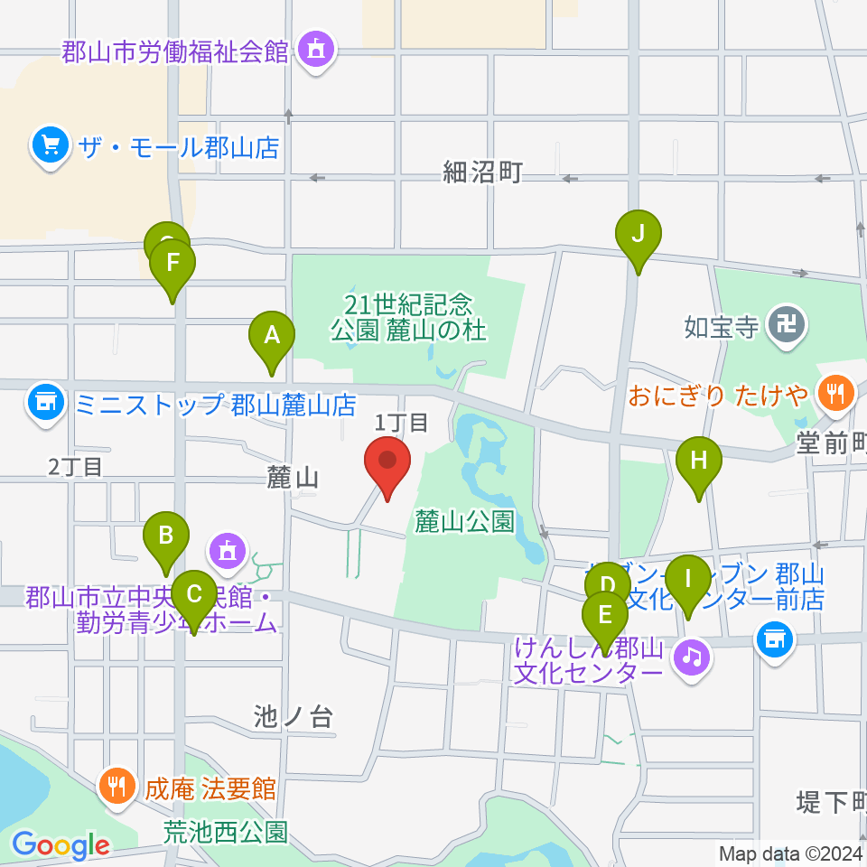 NHK文化センター 郡山教室周辺のファミレス・ファーストフード一覧地図