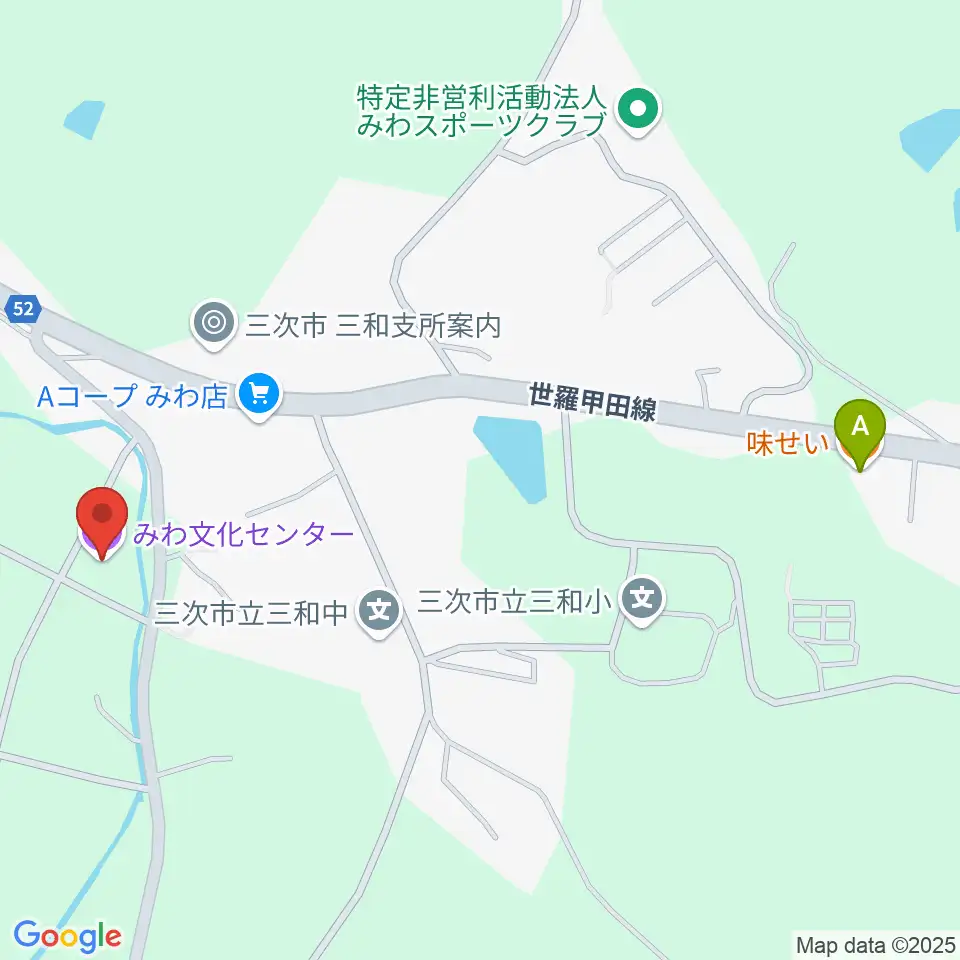 みわ文化センター周辺のファミレス・ファーストフード一覧地図