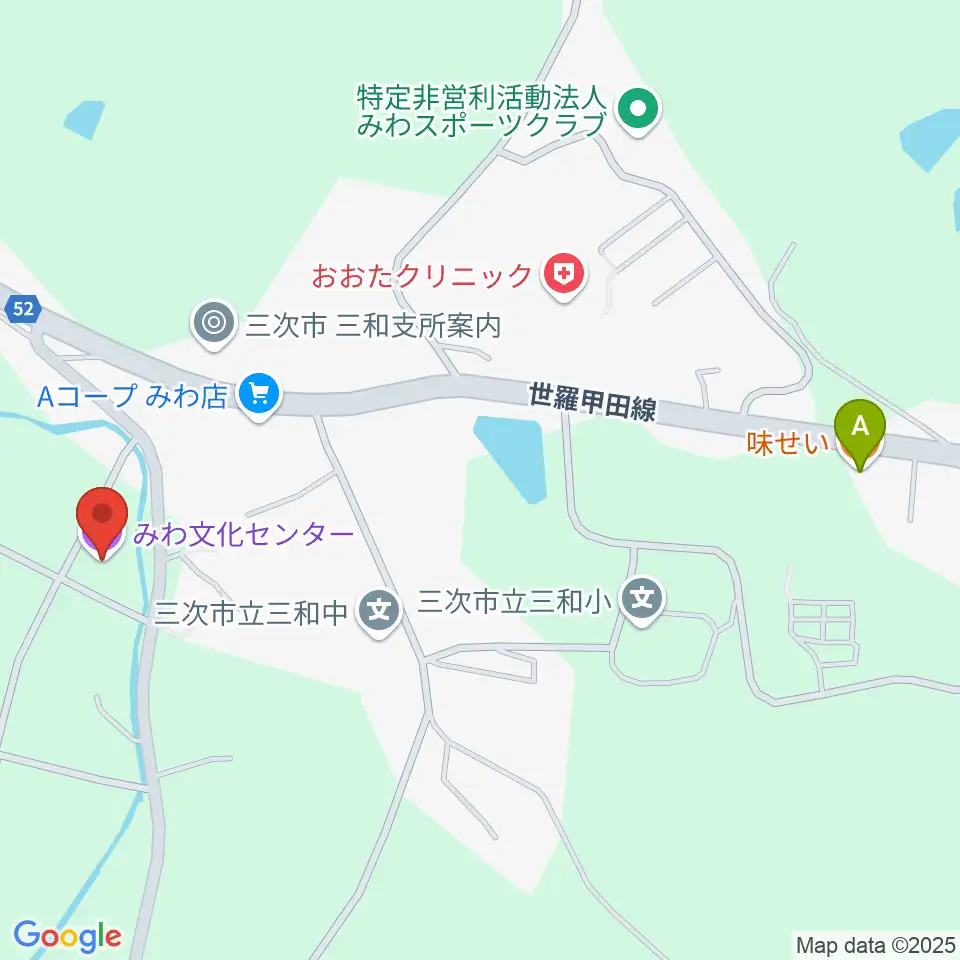 みわ文化センター周辺のファミレス・ファーストフード一覧地図