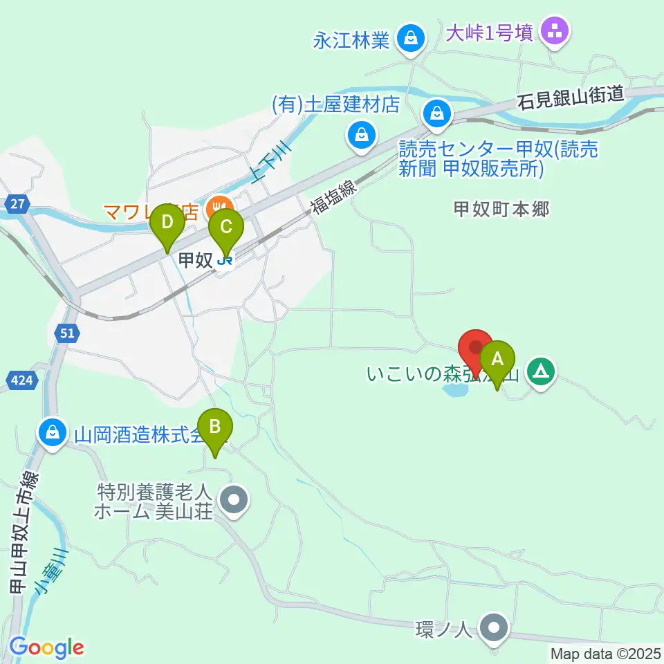 ジミー・カーターシビックセンター周辺のファミレス・ファーストフード一覧地図