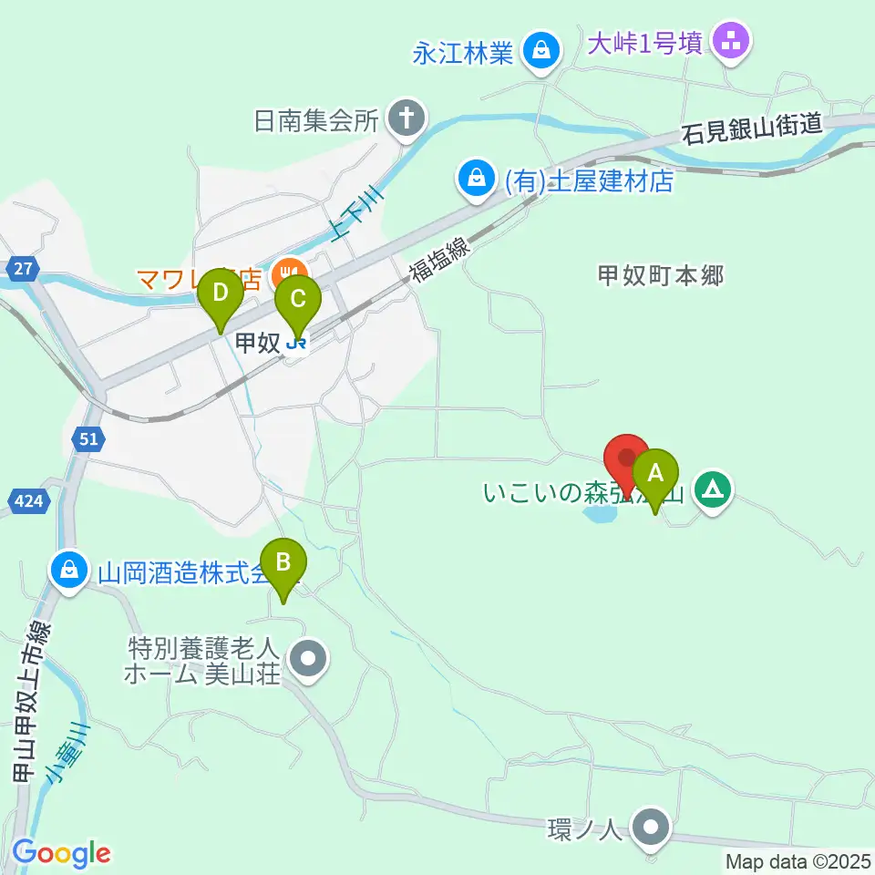 ジミー・カーターシビックセンター周辺のファミレス・ファーストフード一覧地図