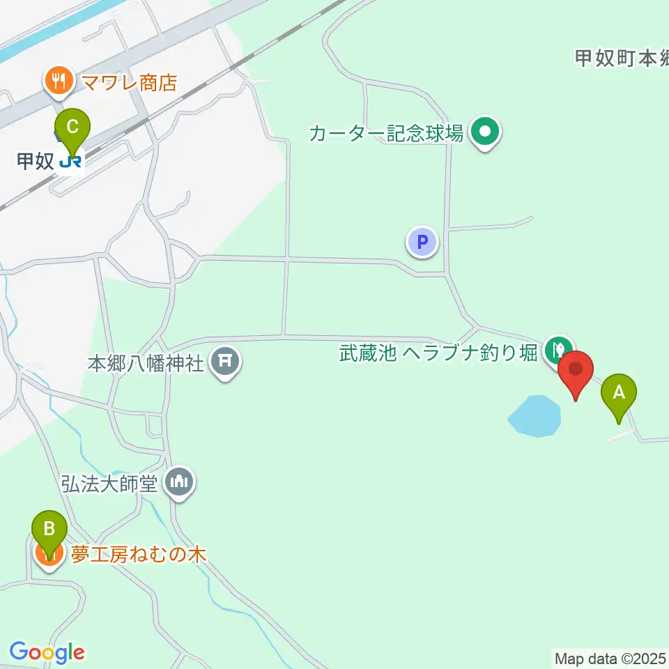 ジミー・カーターシビックセンター周辺のファミレス・ファーストフード一覧地図