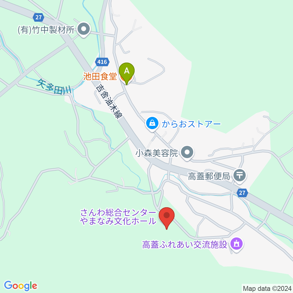 さんわ総合センター周辺のファミレス・ファーストフード一覧地図