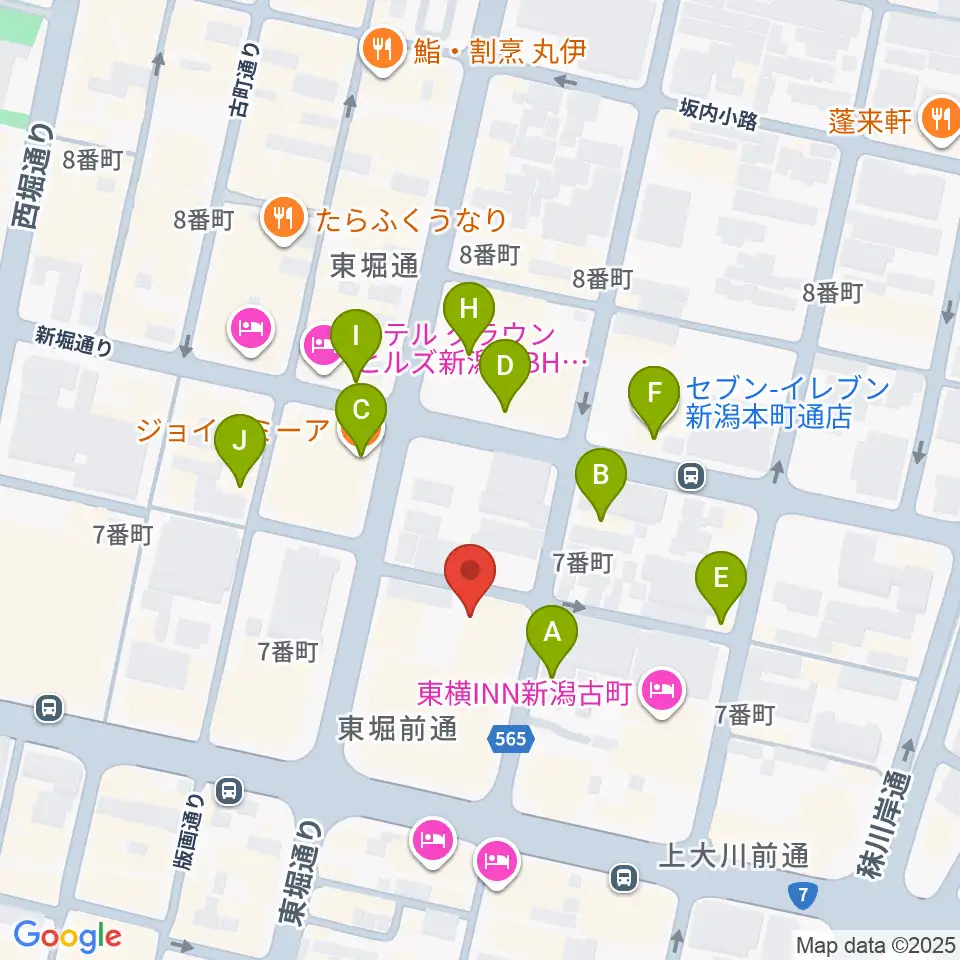 だいしほくえつホール周辺のファミレス・ファーストフード一覧地図