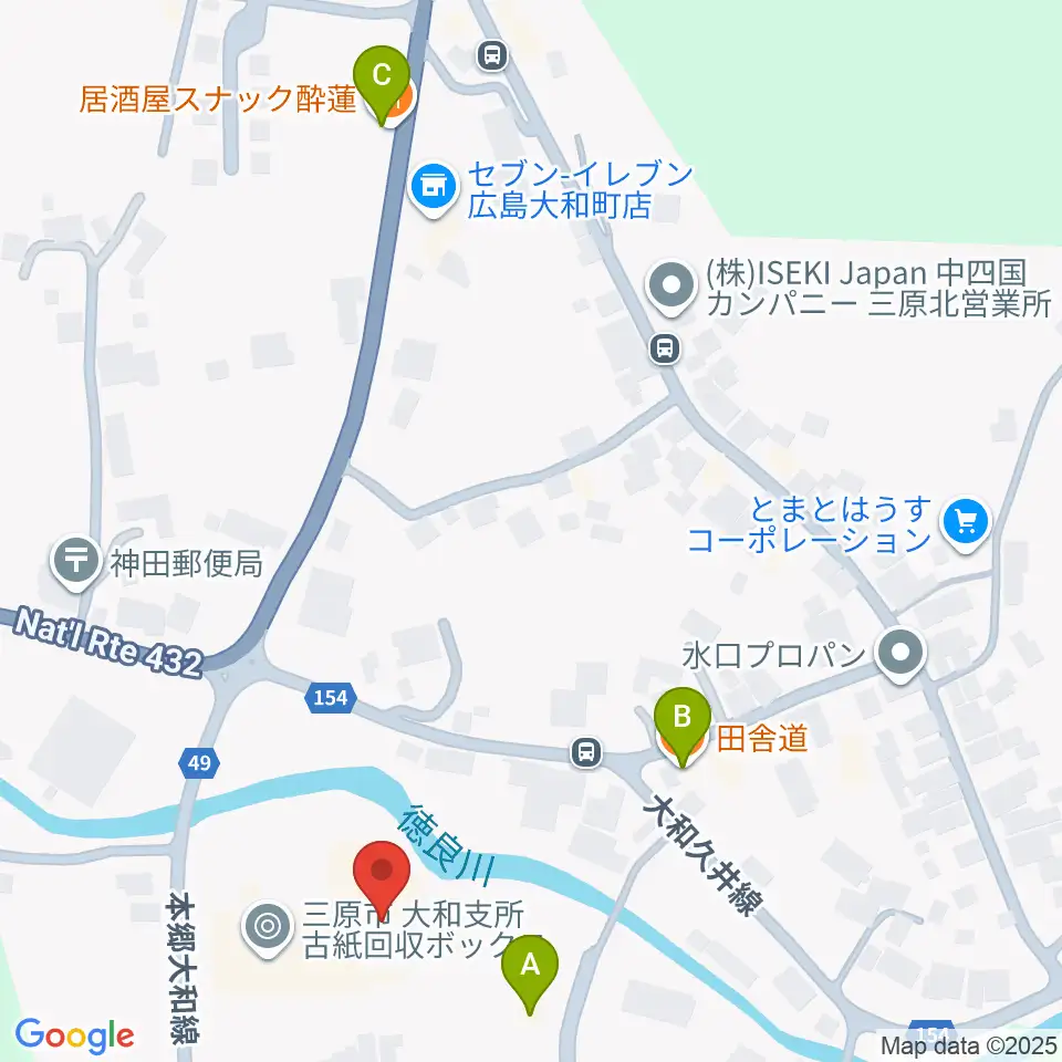 大和文化センター クレオホール周辺のファミレス・ファーストフード一覧地図