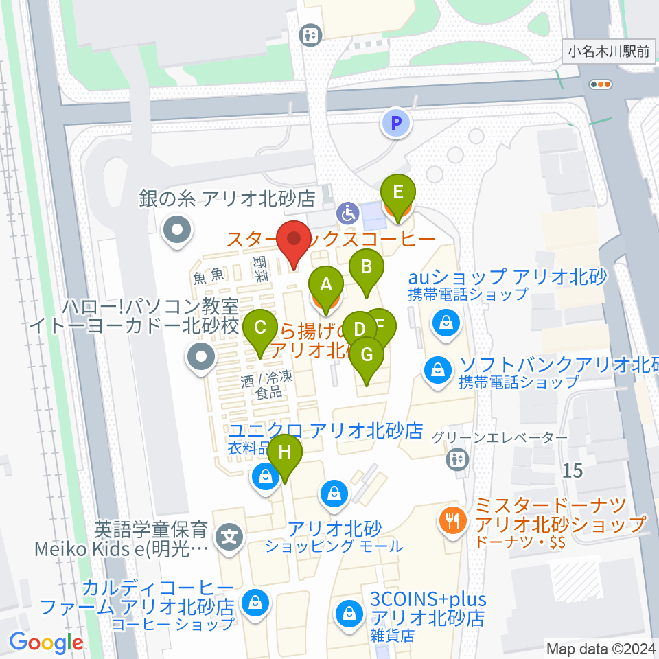 セブンカルチャークラブ北砂周辺のファミレス・ファーストフード一覧地図