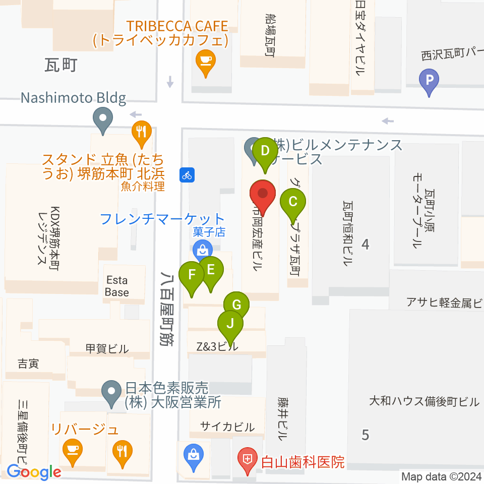 ライブスポットテンション周辺のファミレス・ファーストフード一覧地図