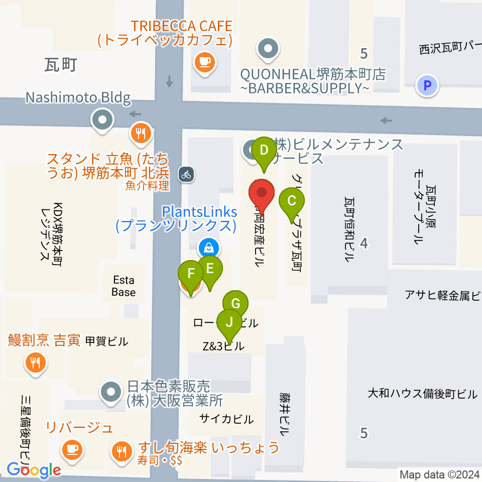 ライブスポットテンション周辺のファミレス・ファーストフード一覧地図