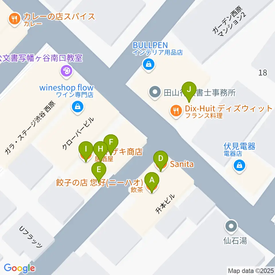 幡ヶ谷CLUB HEAVY SICK周辺のファミレス・ファーストフード一覧地図