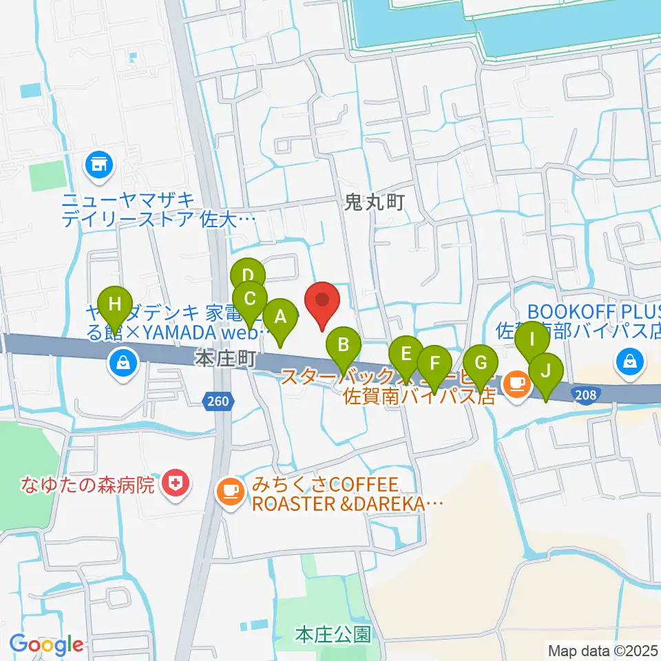ゲオ佐賀南部バイパス店周辺のファミレス・ファーストフード一覧地図