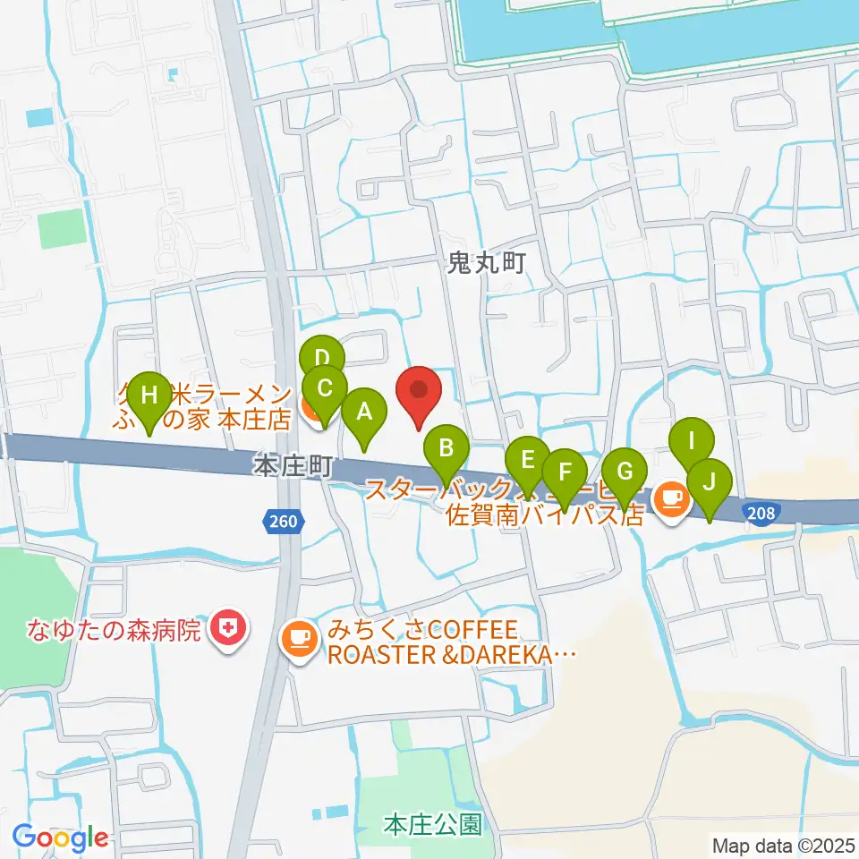 ゲオ佐賀南部バイパス店周辺のファミレス・ファーストフード一覧地図
