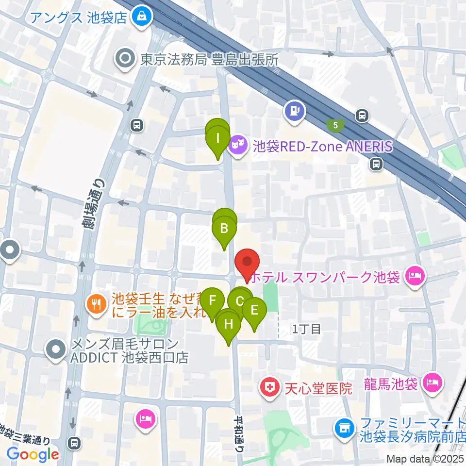 SOMETHIN' Jazz Club周辺のファミレス・ファーストフード一覧地図