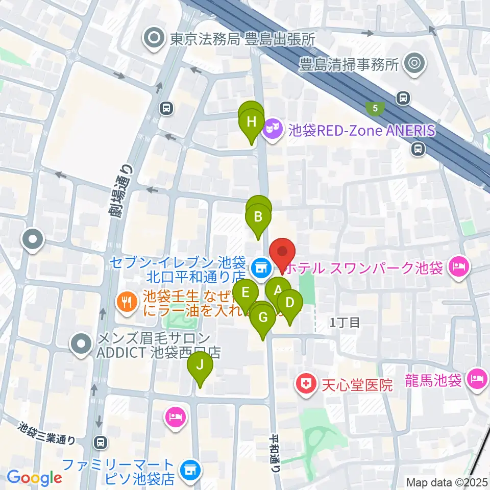 SOMETHIN' Jazz Club周辺のファミレス・ファーストフード一覧地図