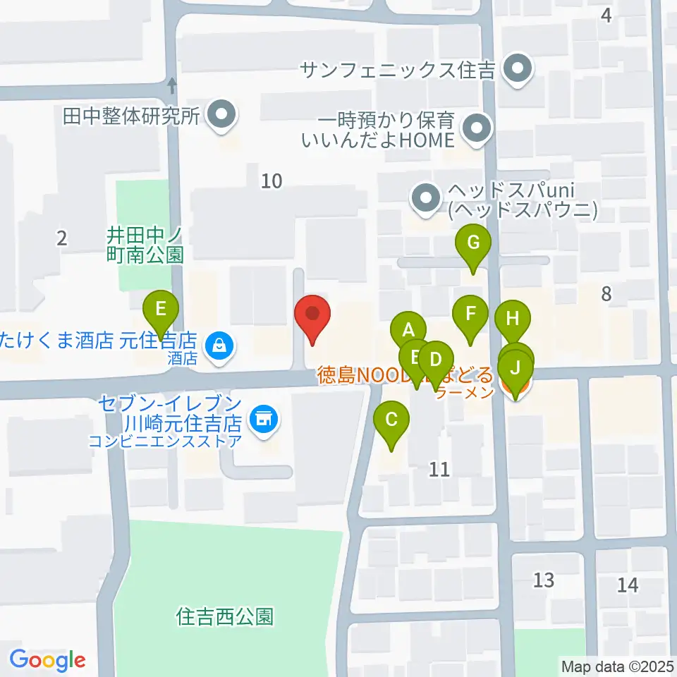 スミノ楽器店周辺のファミレス・ファーストフード一覧地図