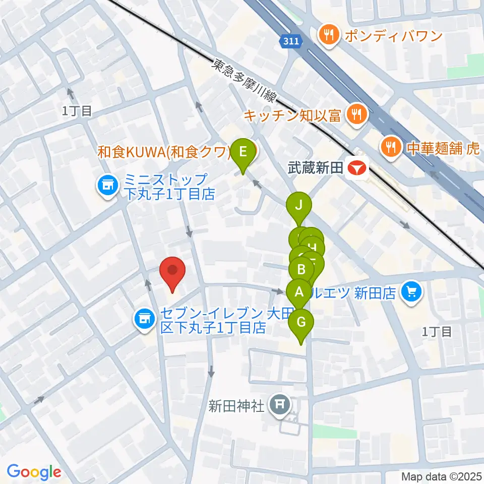 D-plus-stock周辺のファミレス・ファーストフード一覧地図