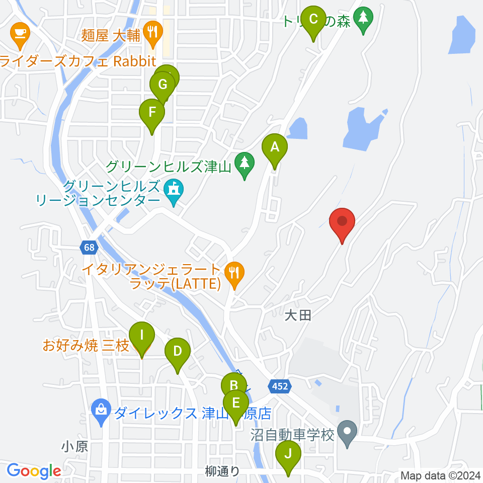 アムズの森サロン・スタジオ周辺のファミレス・ファーストフード一覧地図