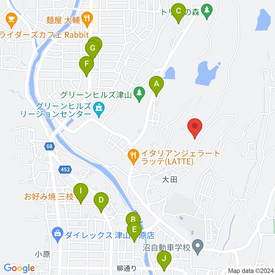 アムズの森サロン・スタジオ周辺のファミレス・ファーストフード一覧地図