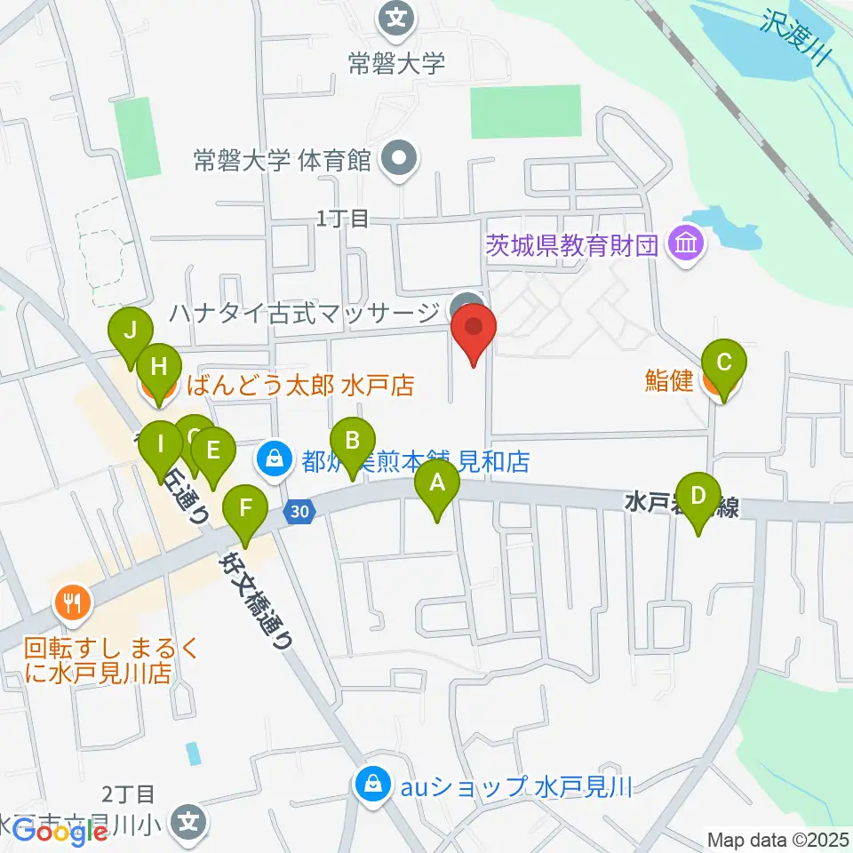 マルカート音楽教室周辺のファミレス・ファーストフード一覧地図