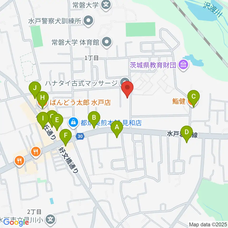 マルカート音楽教室周辺のファミレス・ファーストフード一覧地図