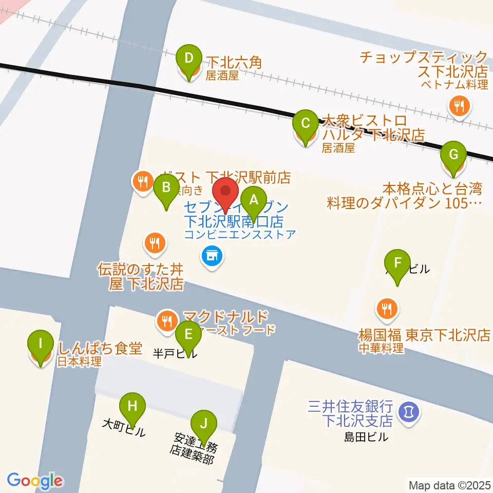 OFF・OFFシアター周辺のファミレス・ファーストフード一覧地図