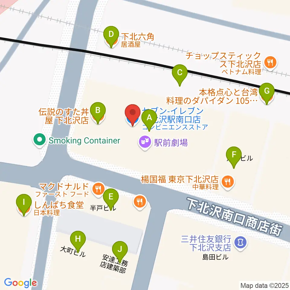 OFF・OFFシアター周辺のファミレス・ファーストフード一覧地図