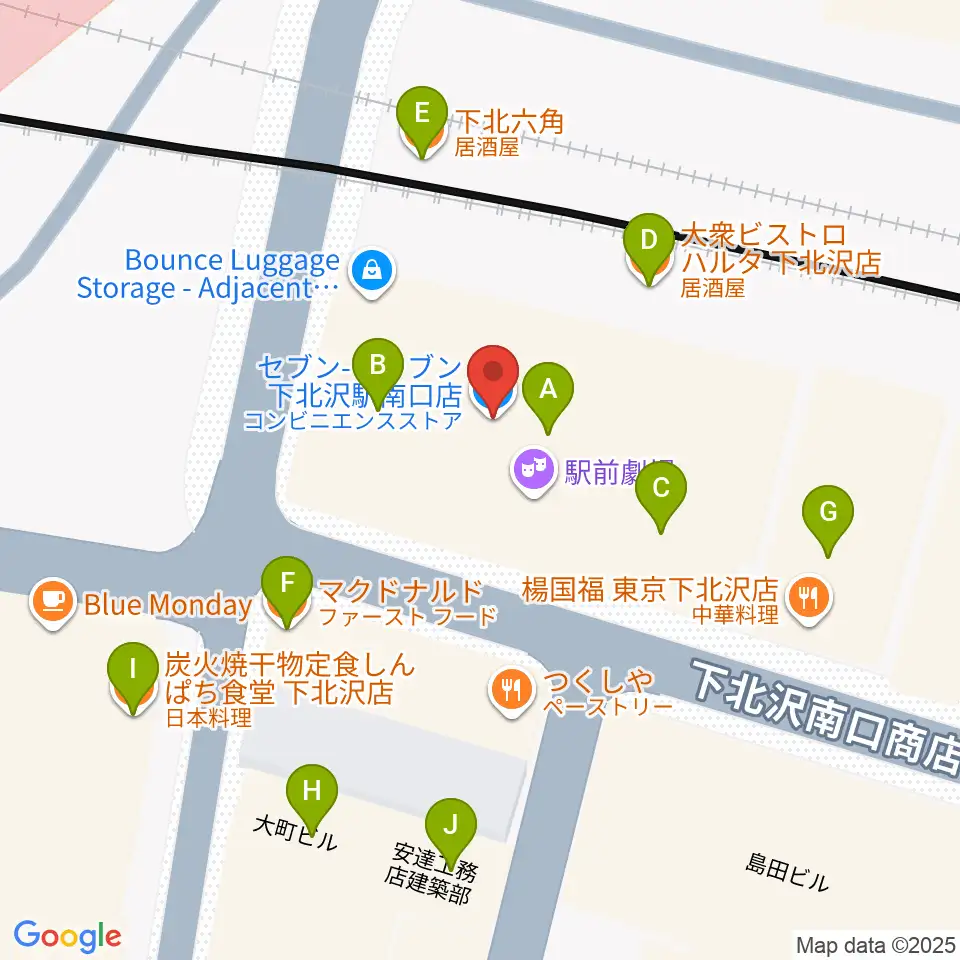 OFF・OFFシアター周辺のファミレス・ファーストフード一覧地図