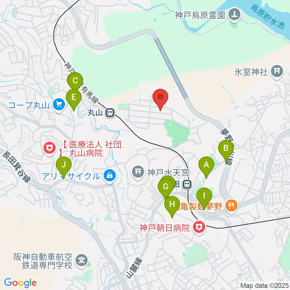 アコースティック工房Heaven周辺のファミレス・ファーストフード一覧地図