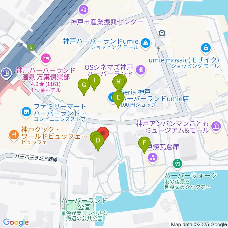 神戸モズライトカフェ周辺のファミレス・ファーストフード一覧地図