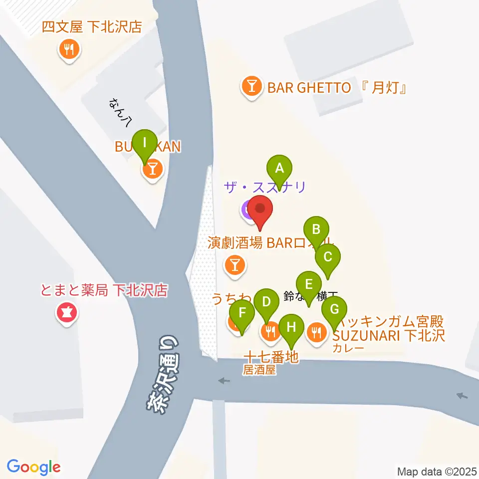 シアター711周辺のファミレス・ファーストフード一覧地図