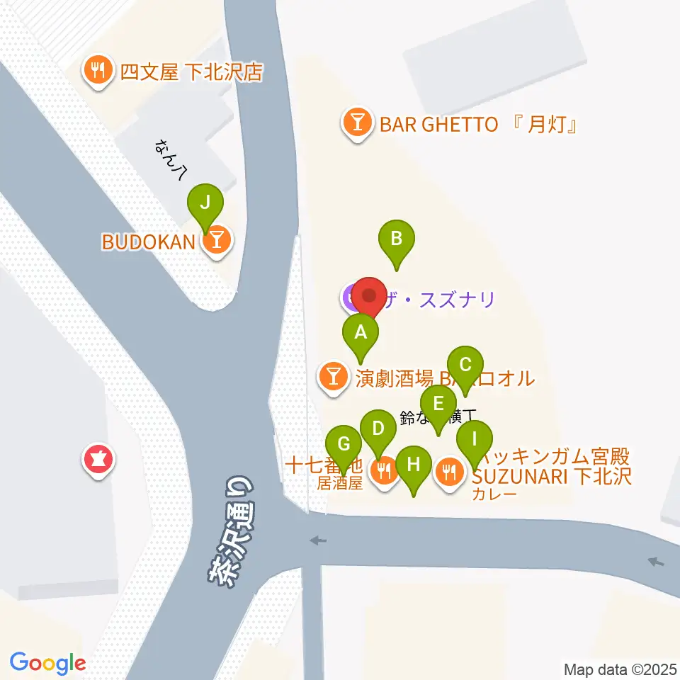 シアター711周辺のファミレス・ファーストフード一覧地図