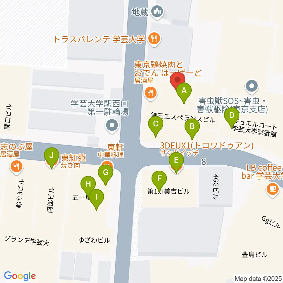 千本桜ホール周辺のファミレス・ファーストフード一覧地図