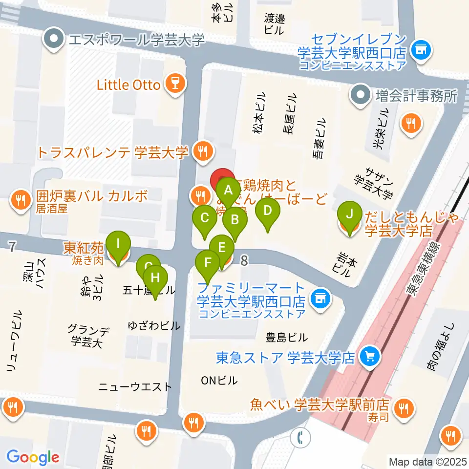 千本桜ホール周辺のファミレス・ファーストフード一覧地図