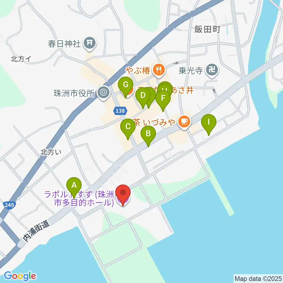 ラポルトすず周辺のファミレス・ファーストフード一覧地図