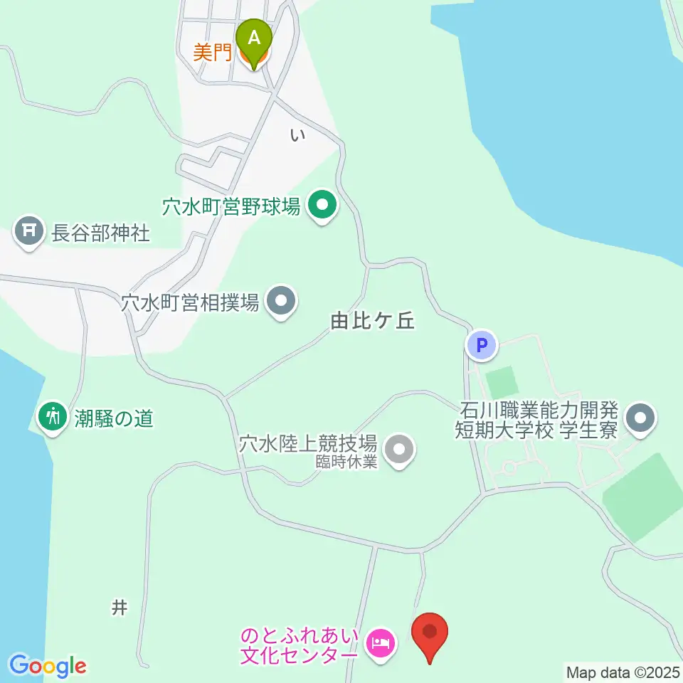 のとふれあい文化センター周辺のファミレス・ファーストフード一覧地図