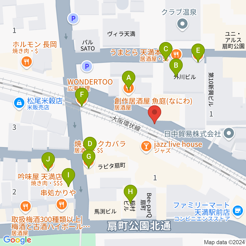 じゃず家周辺のファミレス・ファーストフード一覧地図