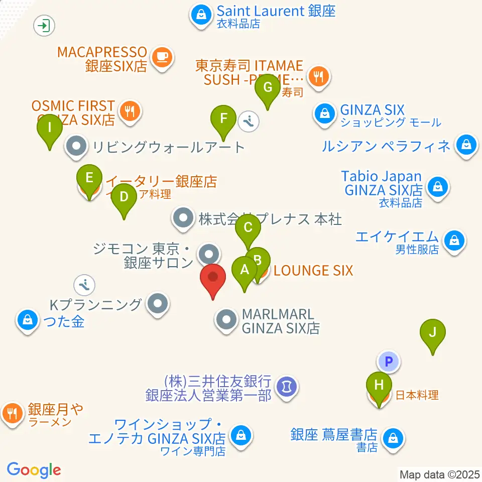 観世能楽堂周辺のファミレス・ファーストフード一覧地図